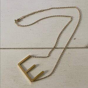 Letter 'E' Pendant Necklace